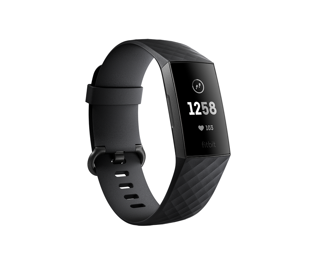 Fitbit charge 3 Heart Rate and Fitness Tracker Black/Graphite Small