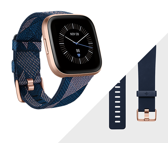 navy fitbit versa band