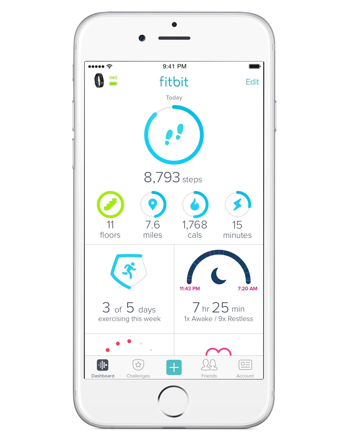 fitbit on stationary bike